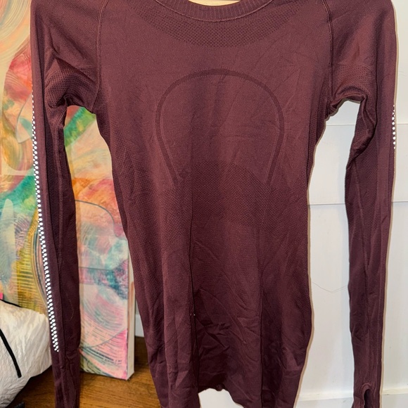 Lululemon Burgundy Long Sleeve Top - Picture 1 of 3